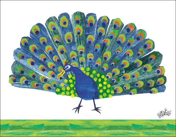 Oopsy Daisy Peacock by Eric Carle Canvas Art | Wayfair